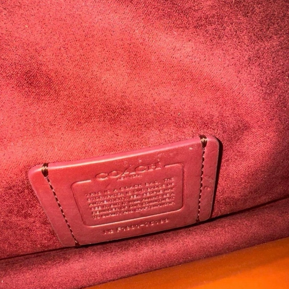 Coach Maroon and Beige Tabby Leather Crossbody Bag - Picture 8 of 8